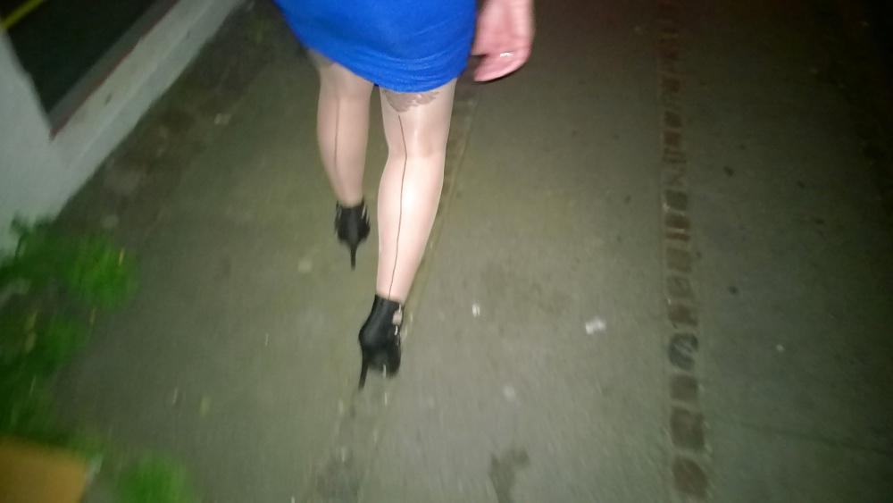 25P Sexy stockings at hotel and in public