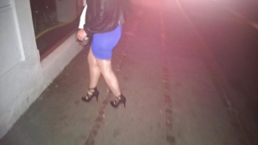 25P Sexy stockings at hotel and in public