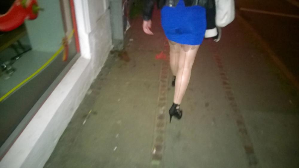 25P Sexy stockings at hotel and in public
