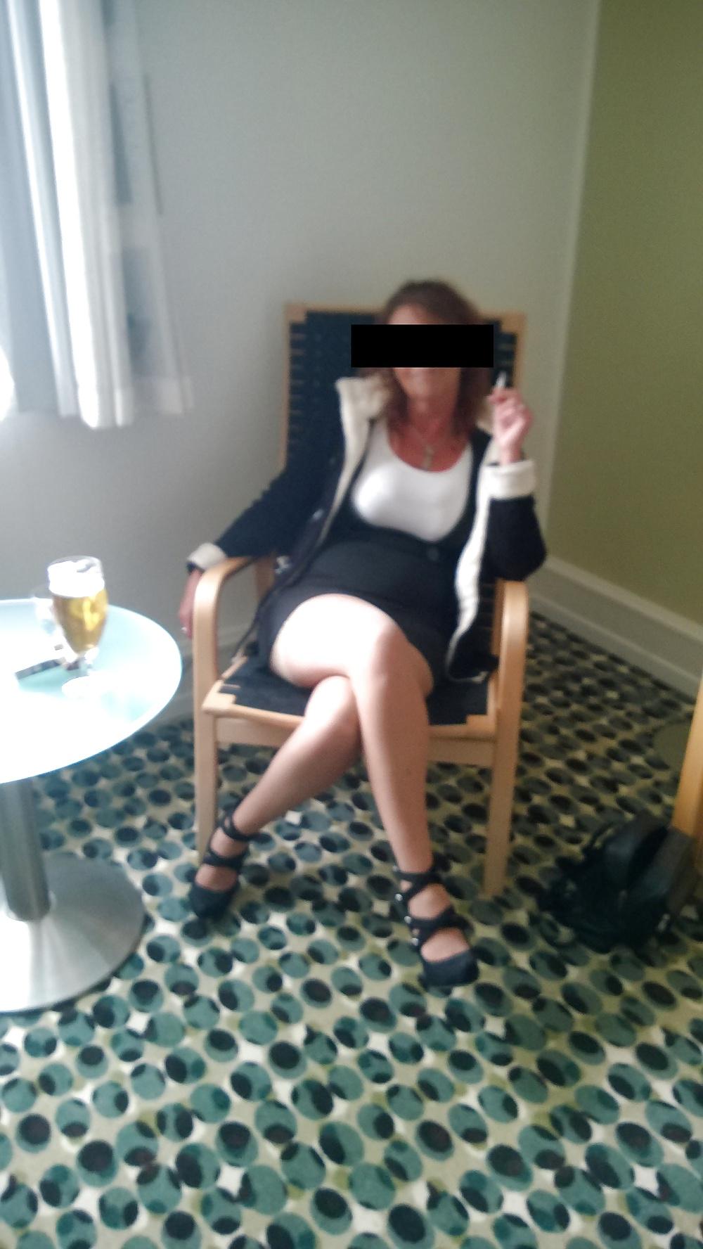 25P Sexy stockings at hotel and in public