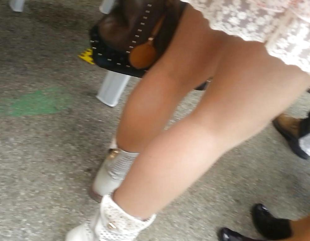 25P Spy feet, legs and skirt romanian