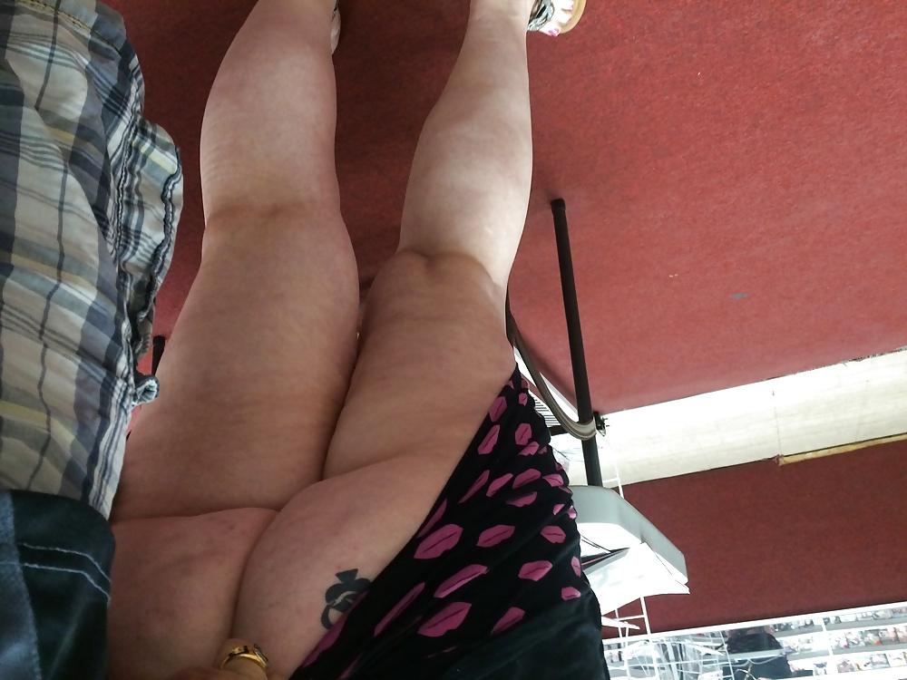 10P Showing off the slut wife in public