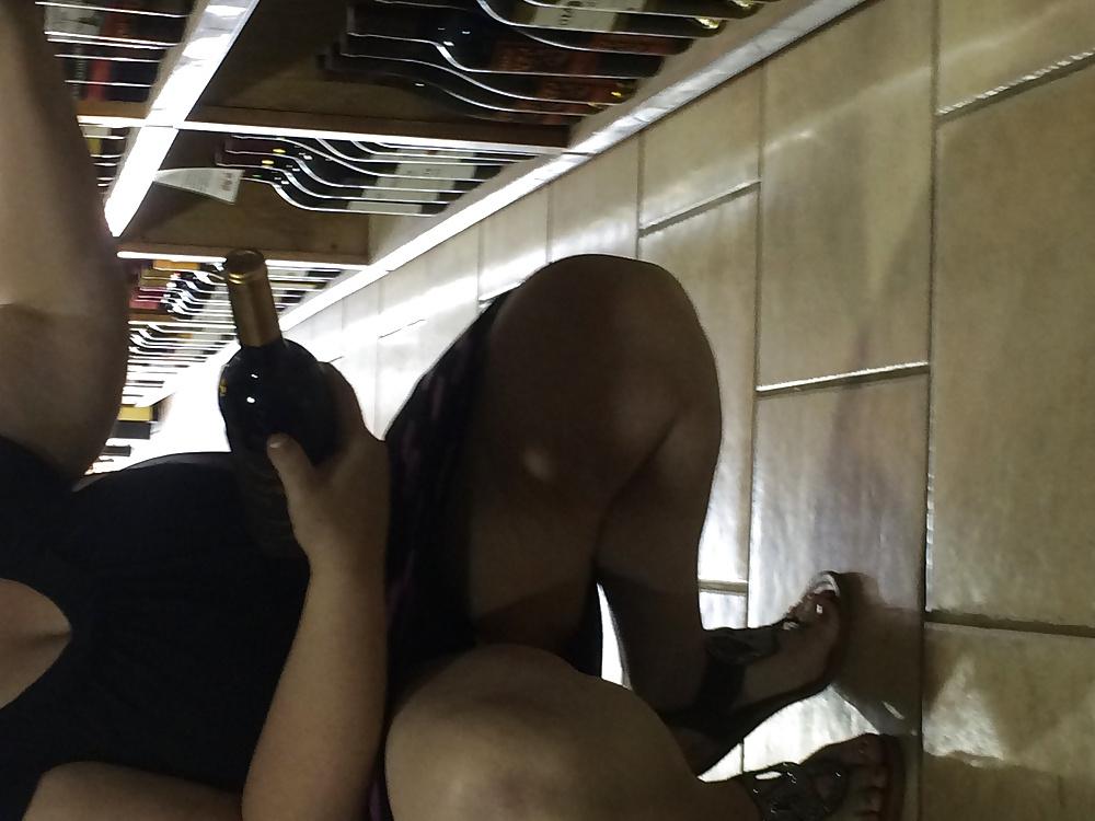 10P Showing off the slut wife in public