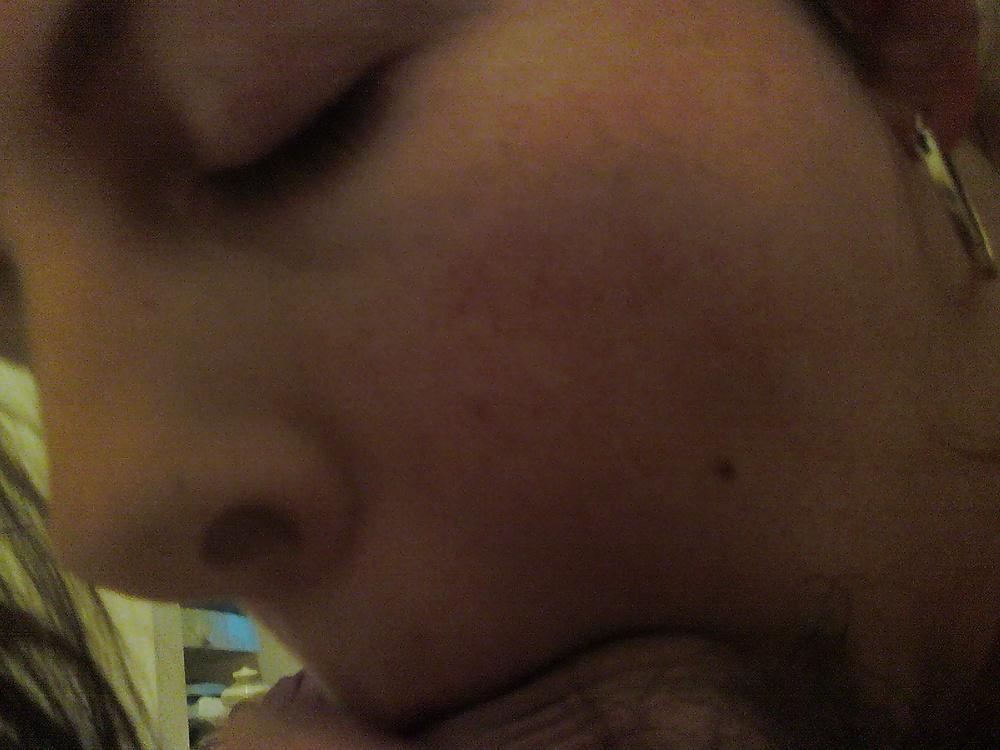 25P Bbw big tit wife Amy sucks cock to facial