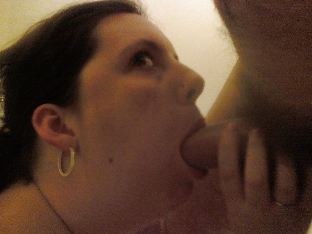 25P Bbw big tit wife Amy sucks cock to facial