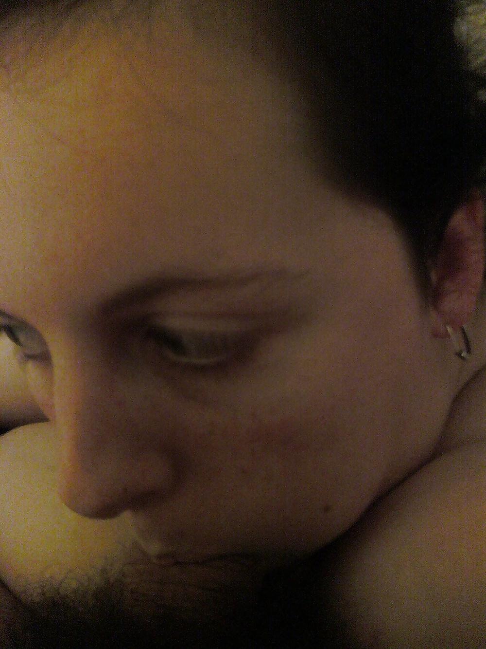 25P Bbw big tit wife Amy sucks cock to facial