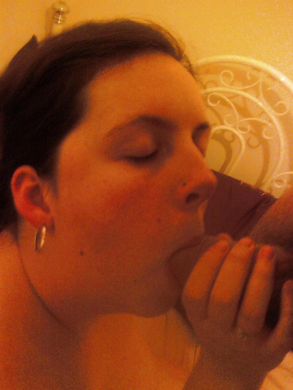 25P Bbw big tit wife Amy sucks cock to facial
