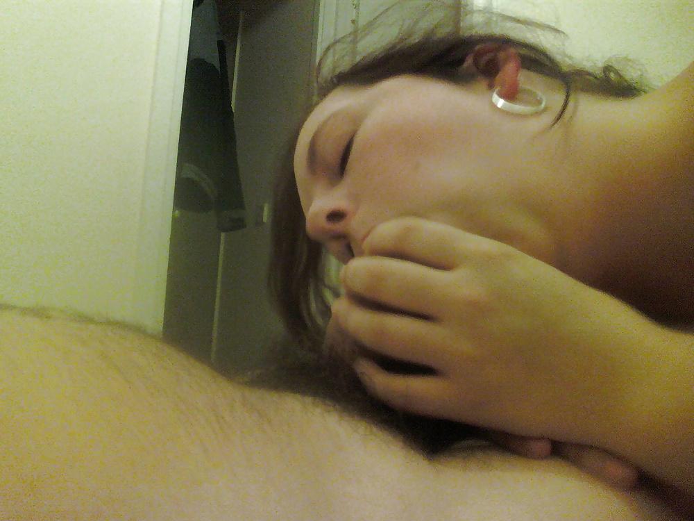 25P Bbw big tit wife Amy sucks cock to facial