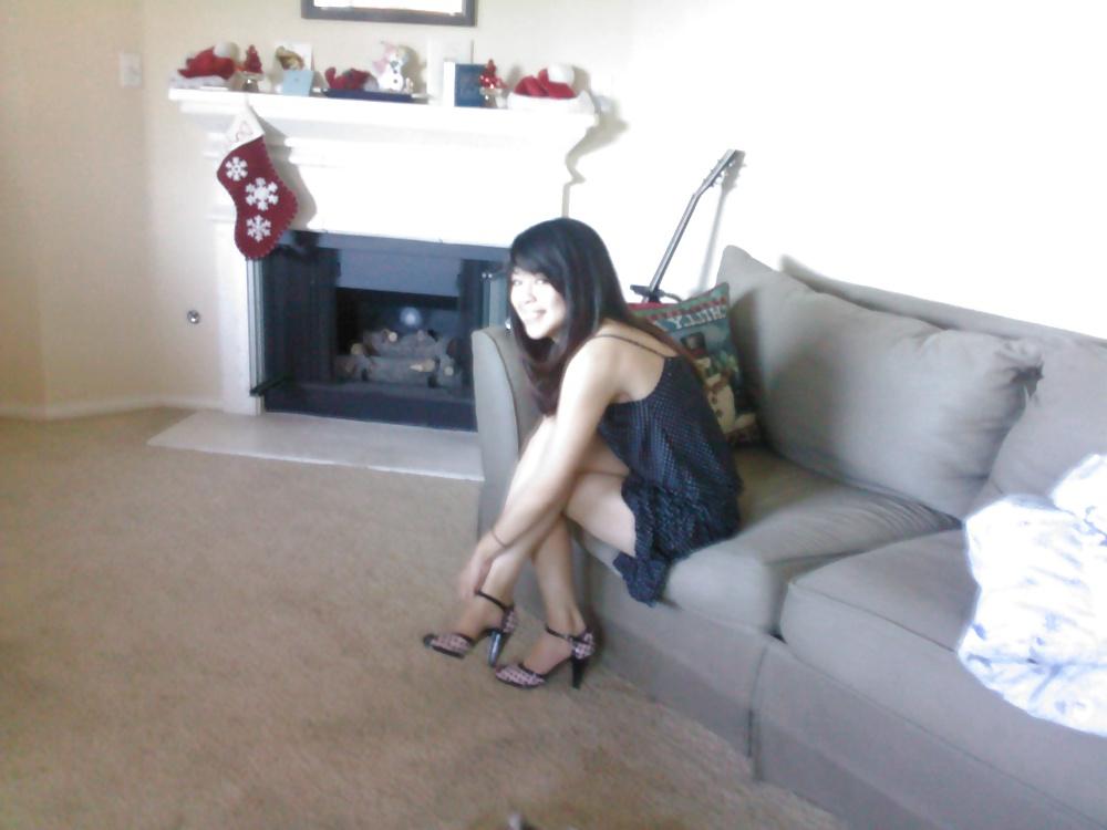25P Sexy asian girl with white husky