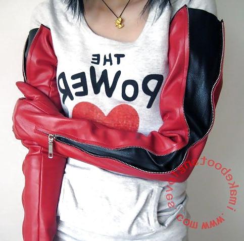 25P Asian girls in leather.