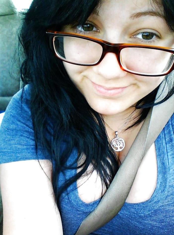 25P Cute Nerdy Girl with Big Tits