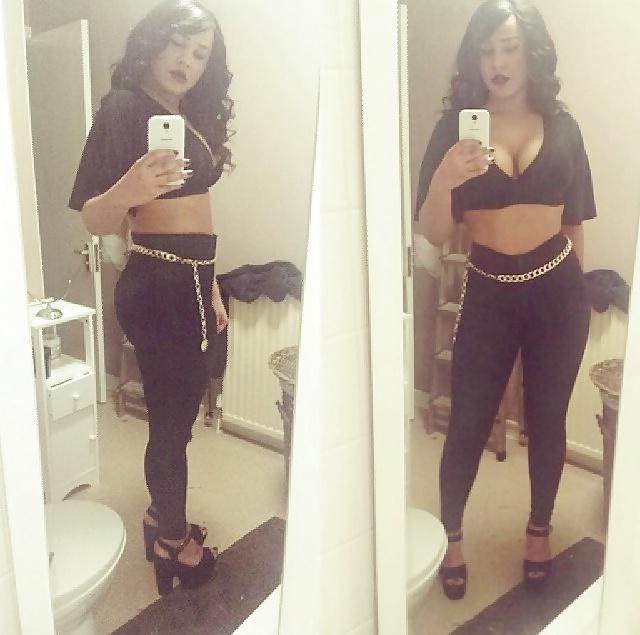 19P UK busty British big tit mixed race ebony chav slut