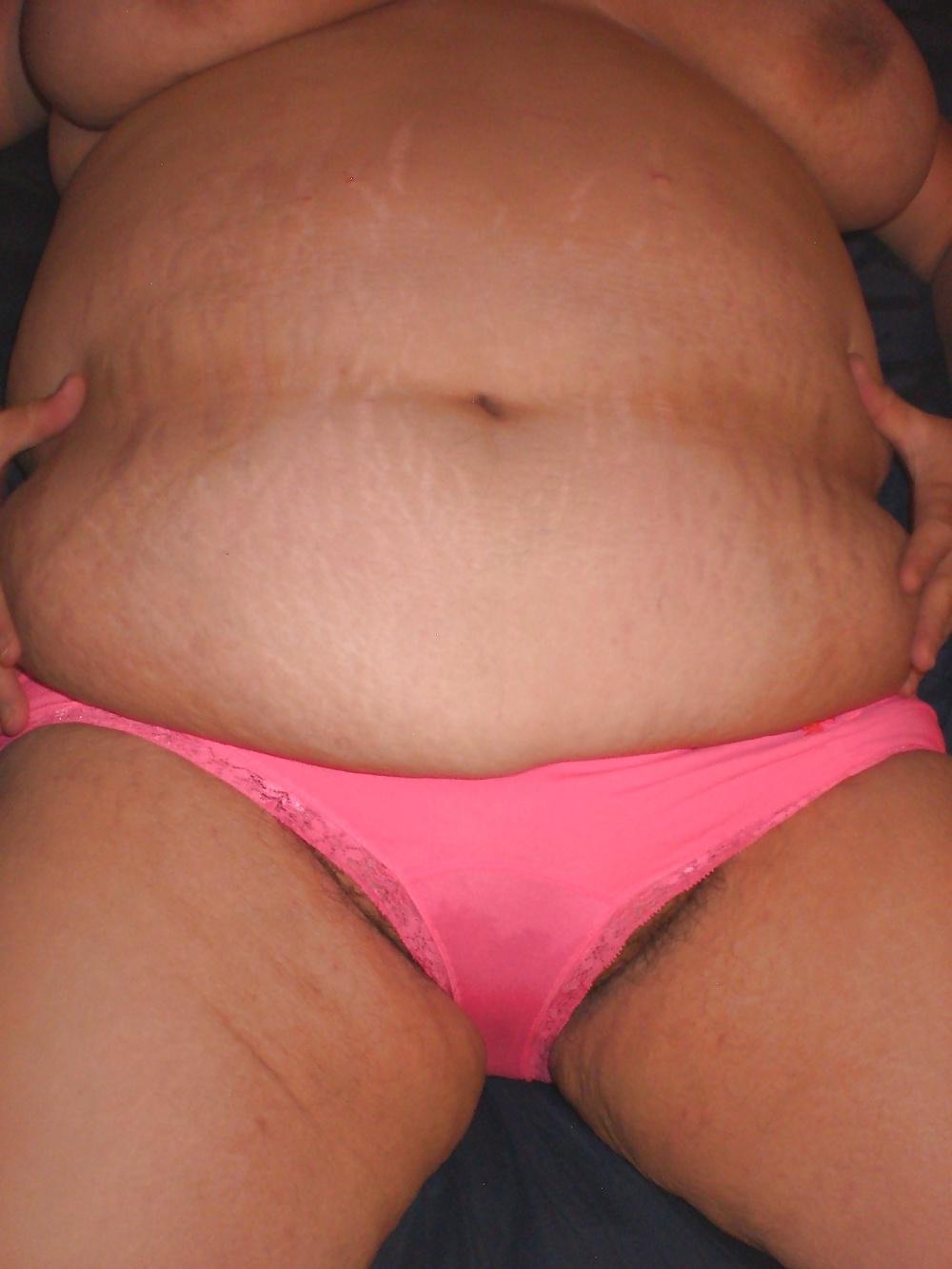 25P 2014 new Saggy tits Flabby thigs Strech marked BBW slob wife