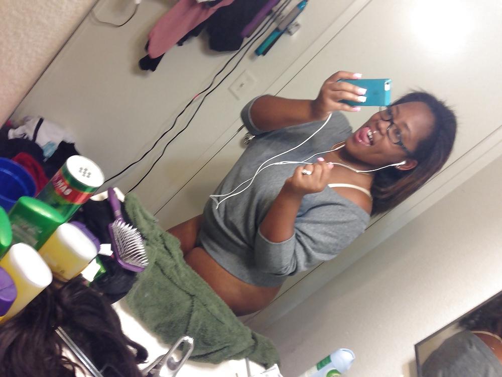 13P Black teen in bra and panties 