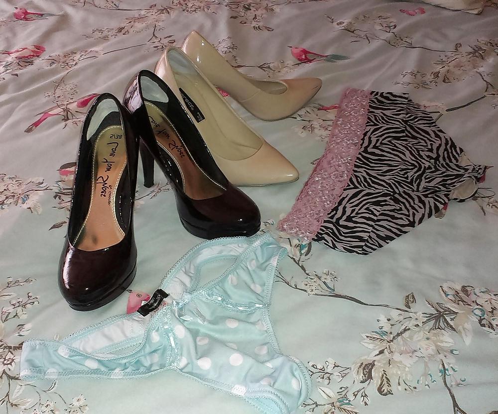 10P Having fun with the wifes shoes and underwear