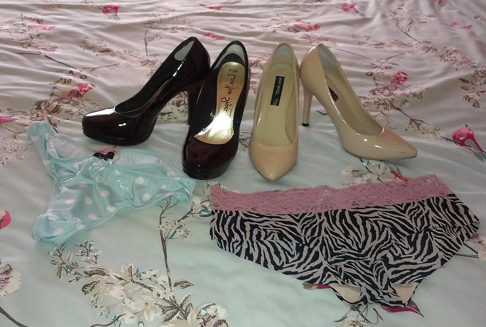 10P Having fun with the wifes shoes and underwear