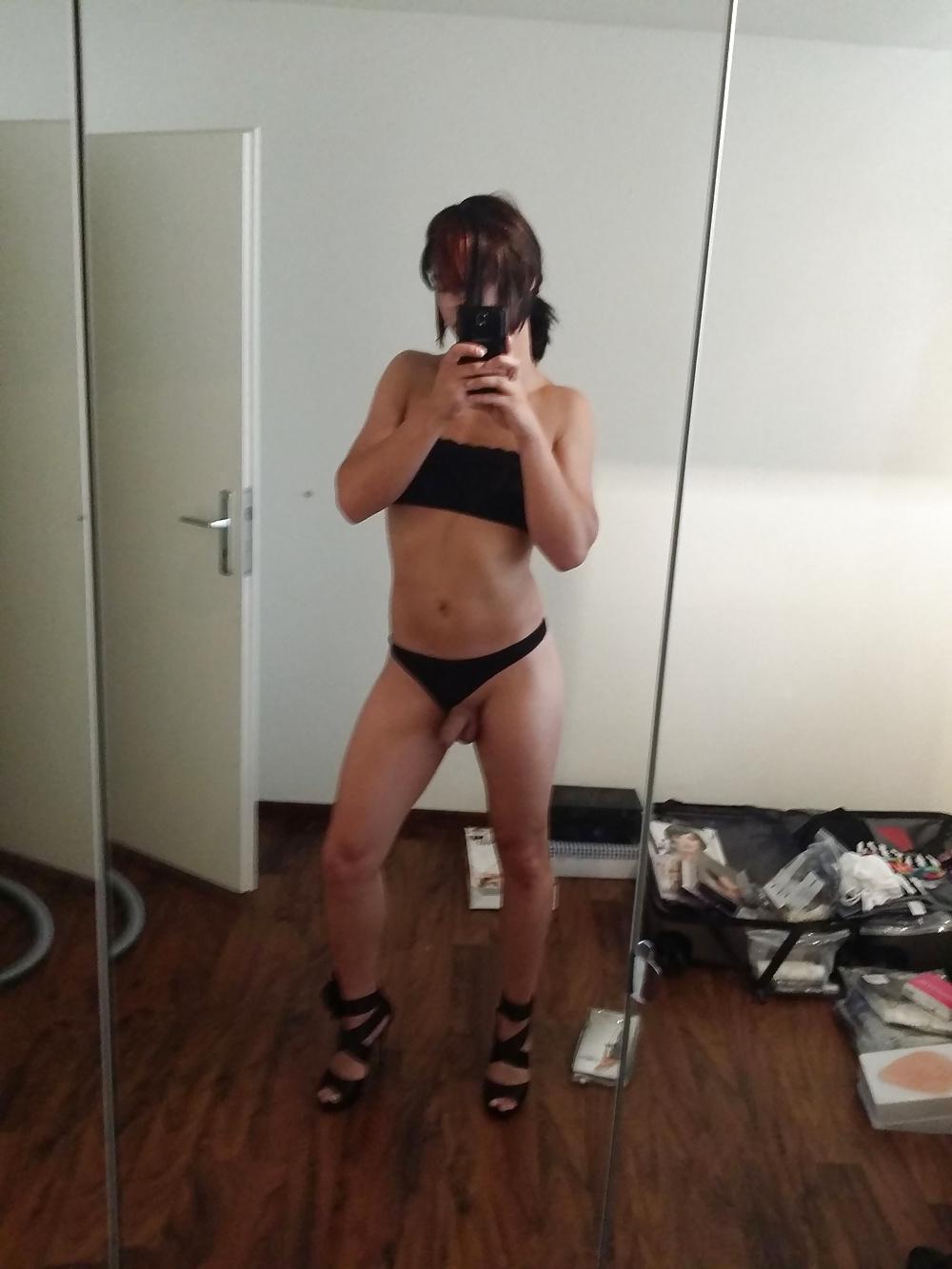 23P Krissy black underwear and heels:)
