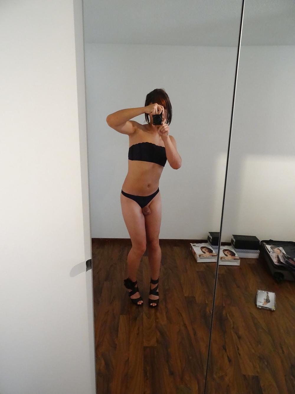23P Krissy black underwear and heels:)