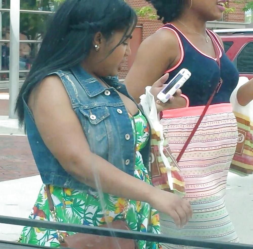 19P Candid of huge boobs and big ass bbw black bitch