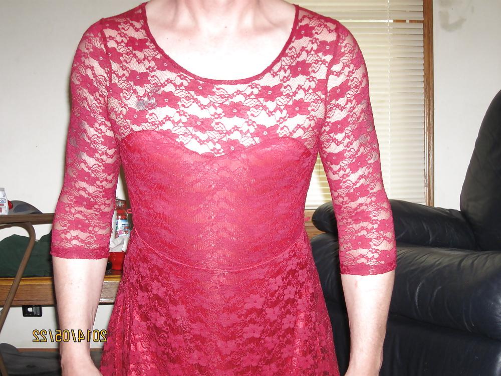 24P Red lace dress