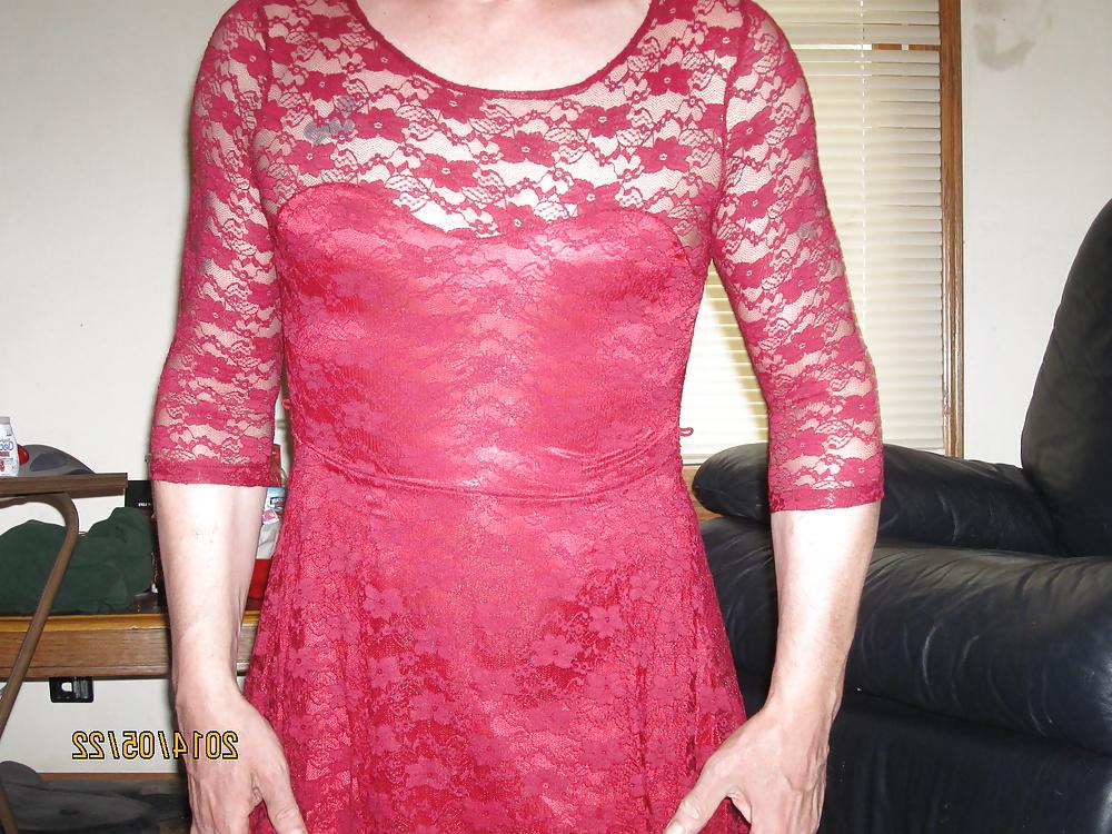 24P Red lace dress