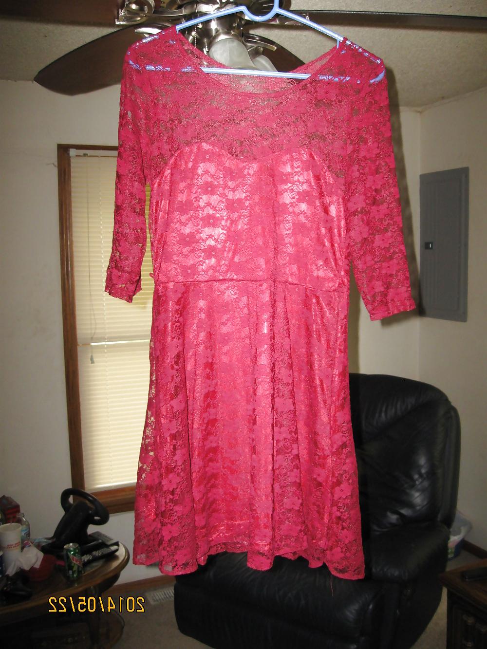 24P Red lace dress