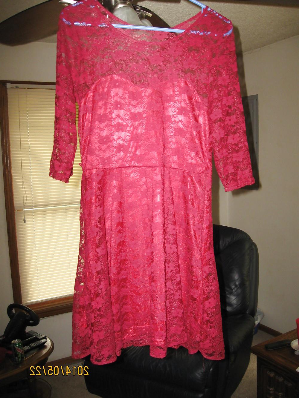 24P Red lace dress