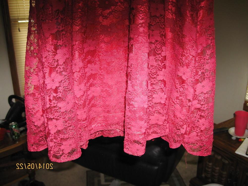 24P Red lace dress