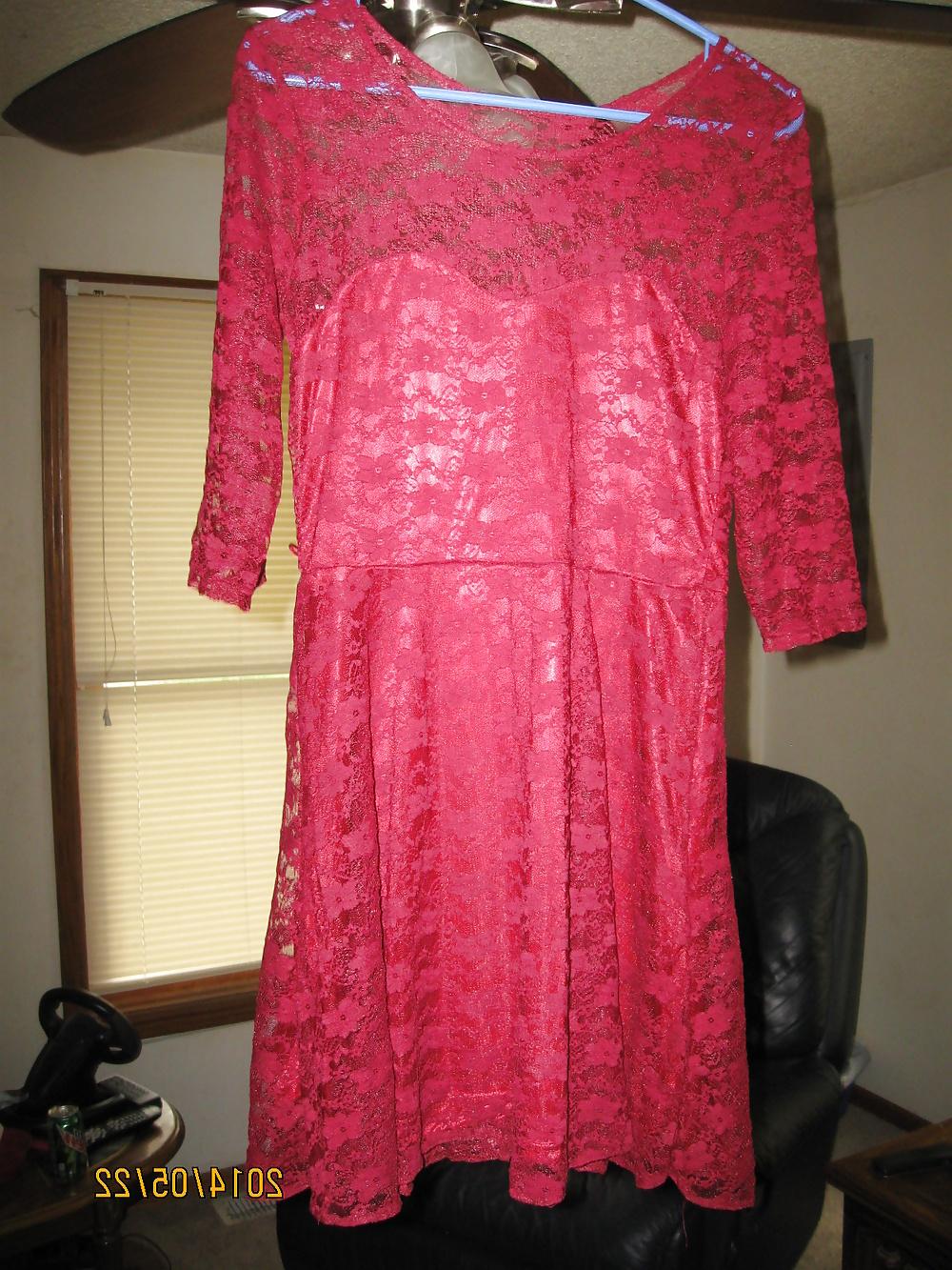 24P Red lace dress