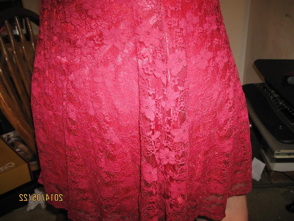 24P Red lace dress