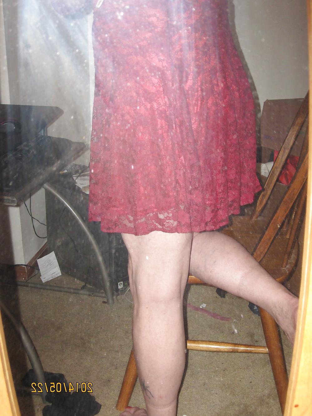 24P Red lace dress
