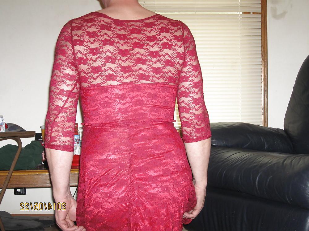 24P Red lace dress