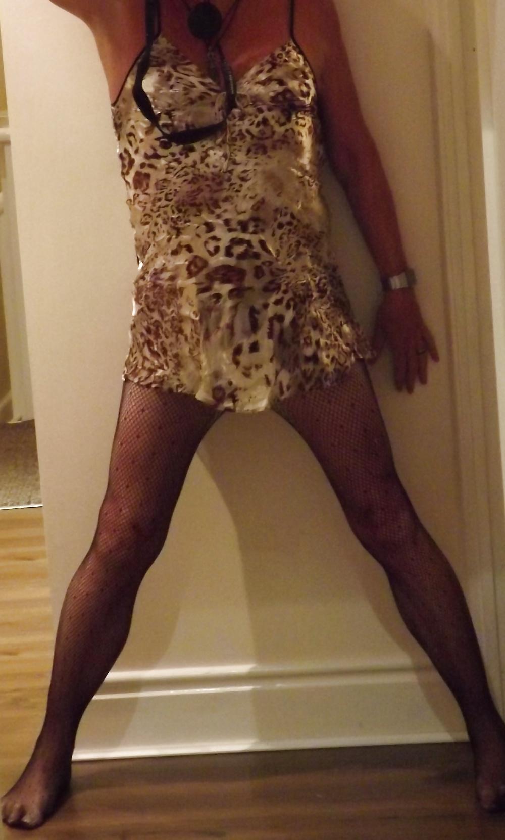 6P Leopard skin slip