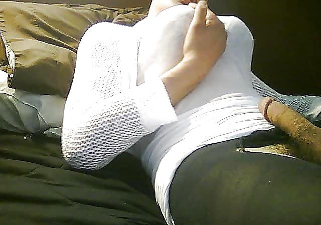14P Tranny stuffs ass and squirts