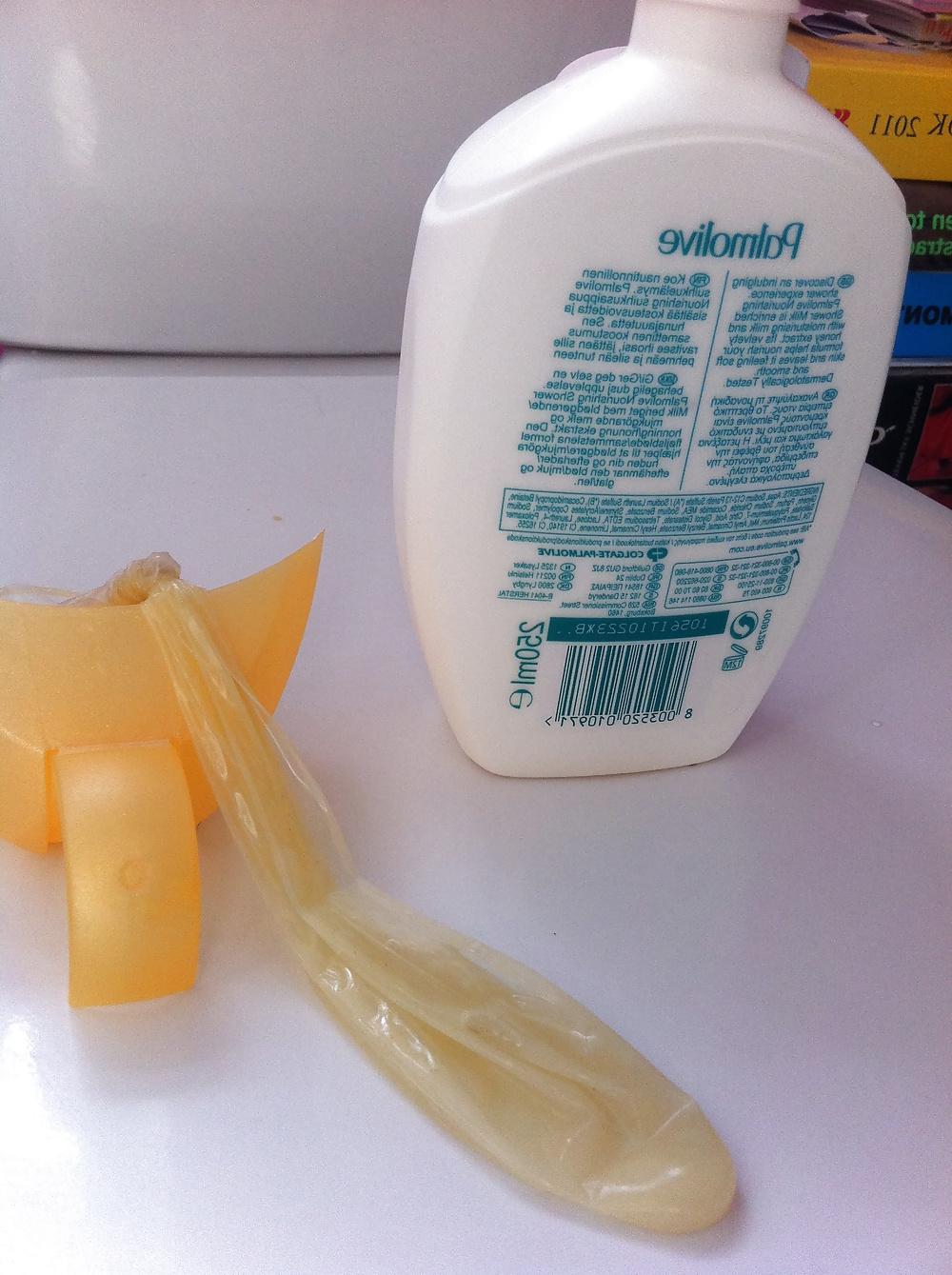 12P Nick using my cum in his wifes shower gel