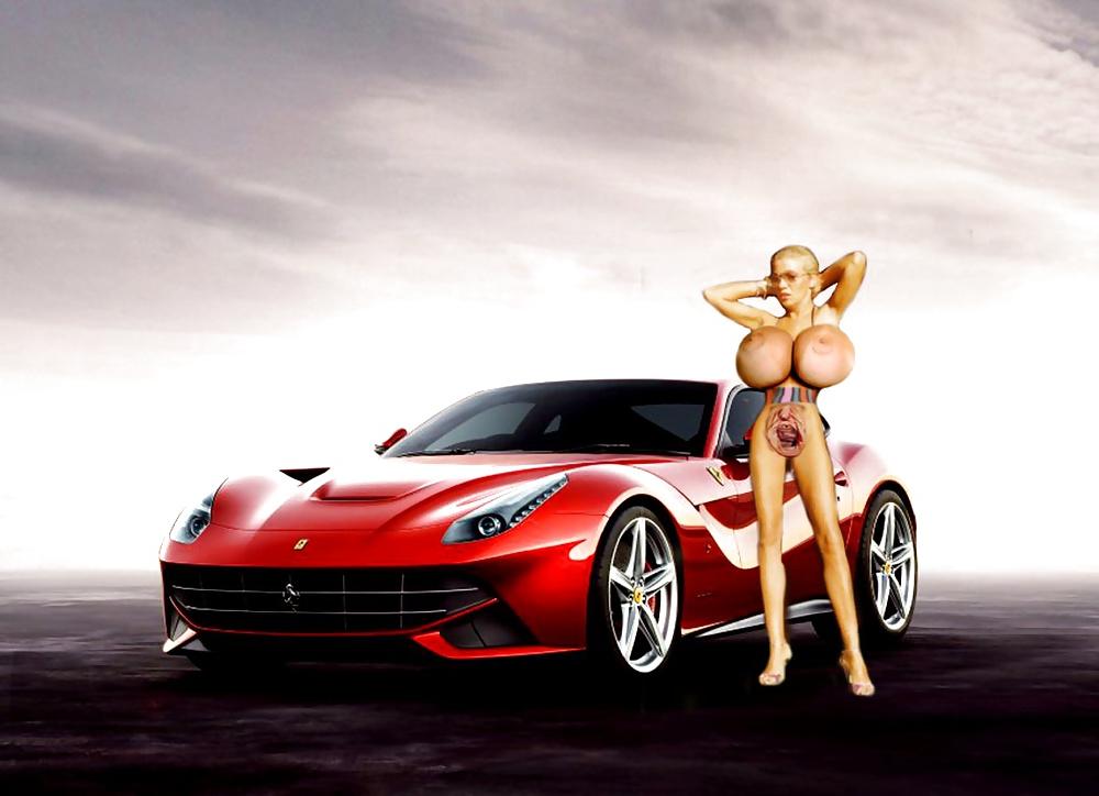 25P Standing naked on high heels in public 3