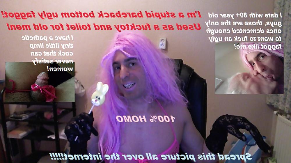 16P Ugly pathetic faggot loser with tiny cock
