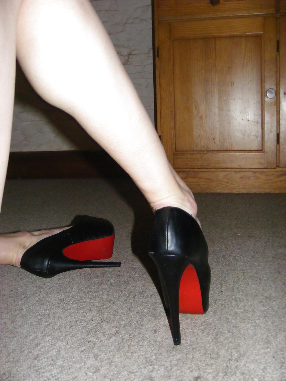 25P Slut tranny lingerie and heels