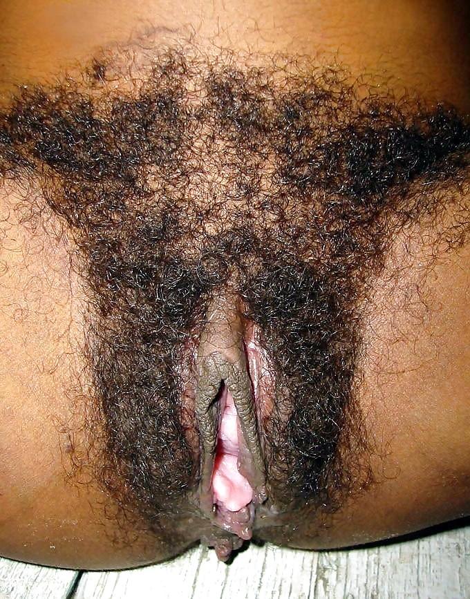 6P Beautiful black and hairy pussy