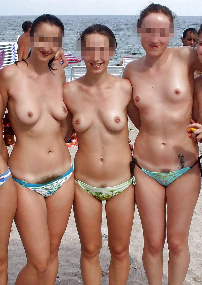 25P Pubic hair showing in panties or bikini