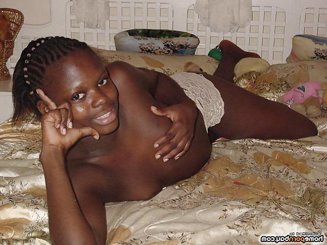 12P Black teen showing off