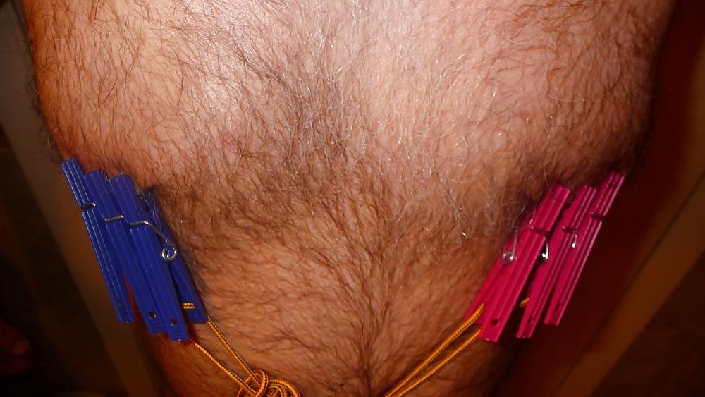 25P Nipple and cock punishment