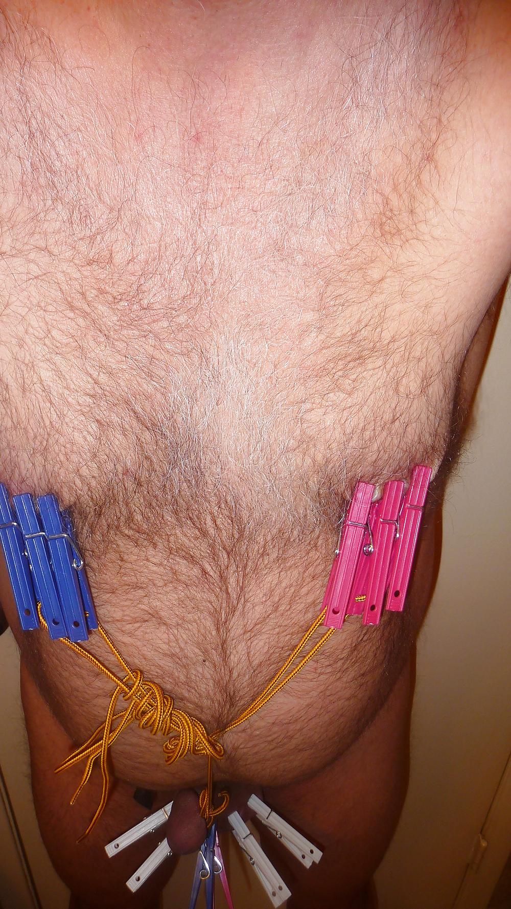 25P Nipple and cock punishment