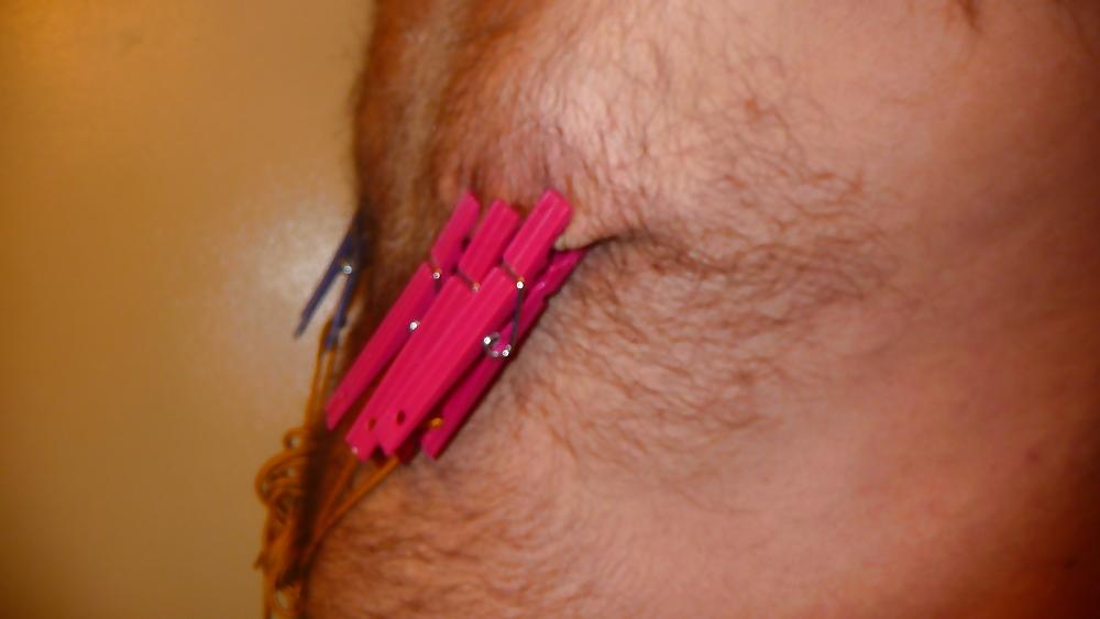 25P Nipple and cock punishment
