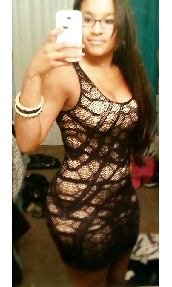 13P Dark chocolate downblouse and cleavage