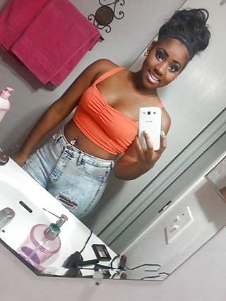 13P Dark chocolate downblouse and cleavage