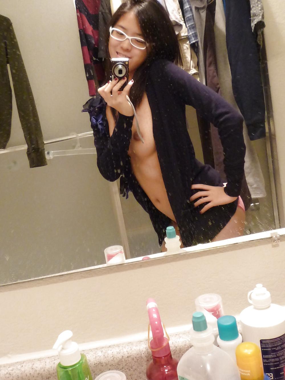 25P Sexy asian teen with glasses