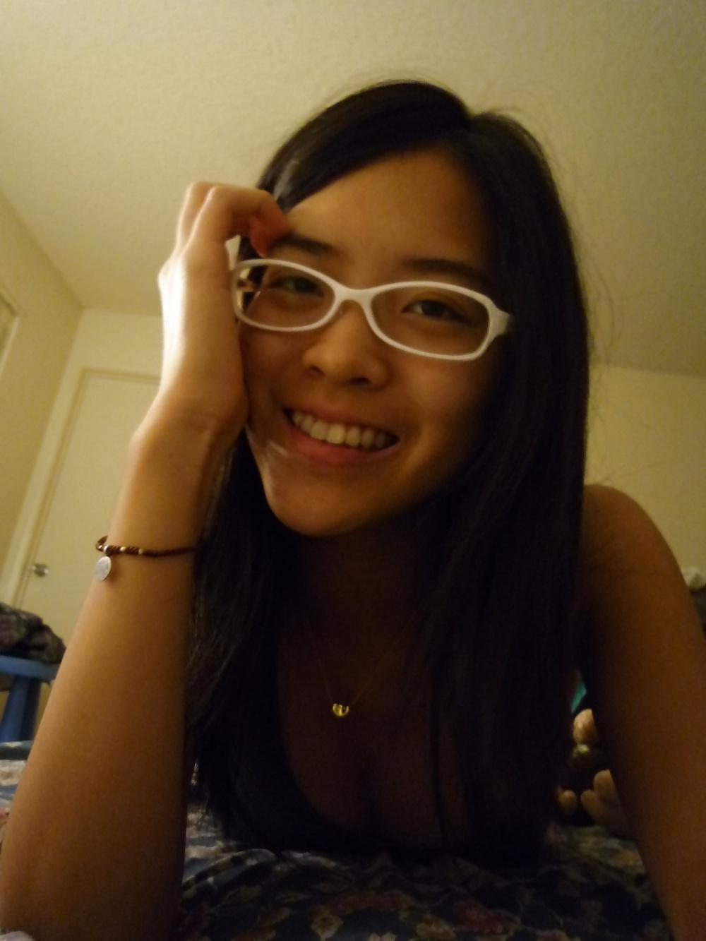 25P Sexy asian teen with glasses