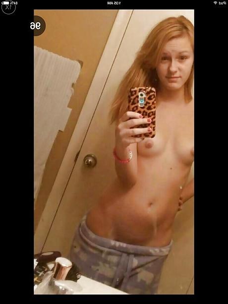 25P Delicious Teen Redhead Selfies