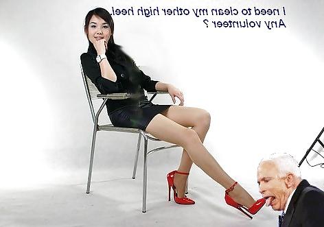 17P Women dominating Men with 7'High heels